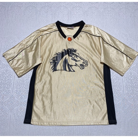 Teamwork Athletic Apparel Other - Vintage USA Teamwork Athletic Apparel Illinois Mustangs Jersey Gold Black L 42